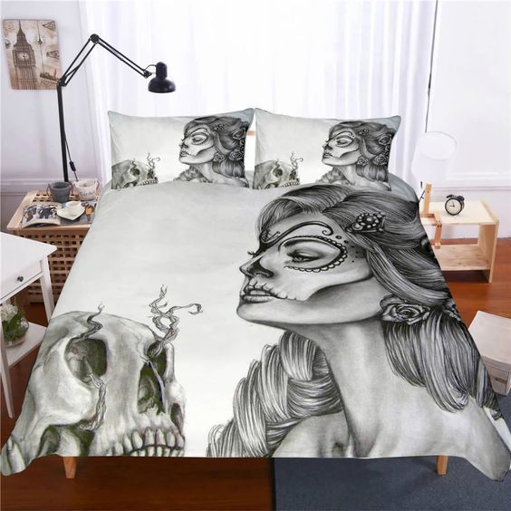 Skull Girl Bedding Set