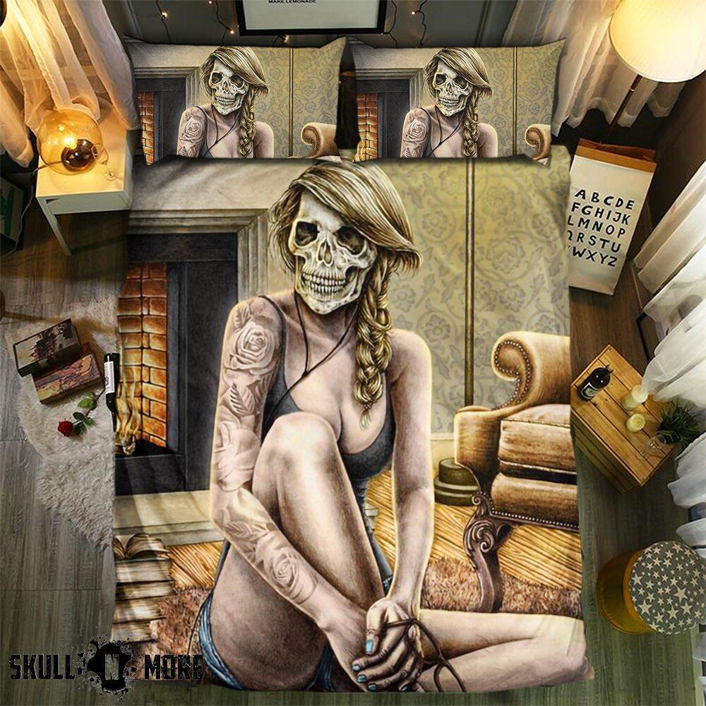 Skull Girl Bedding Set