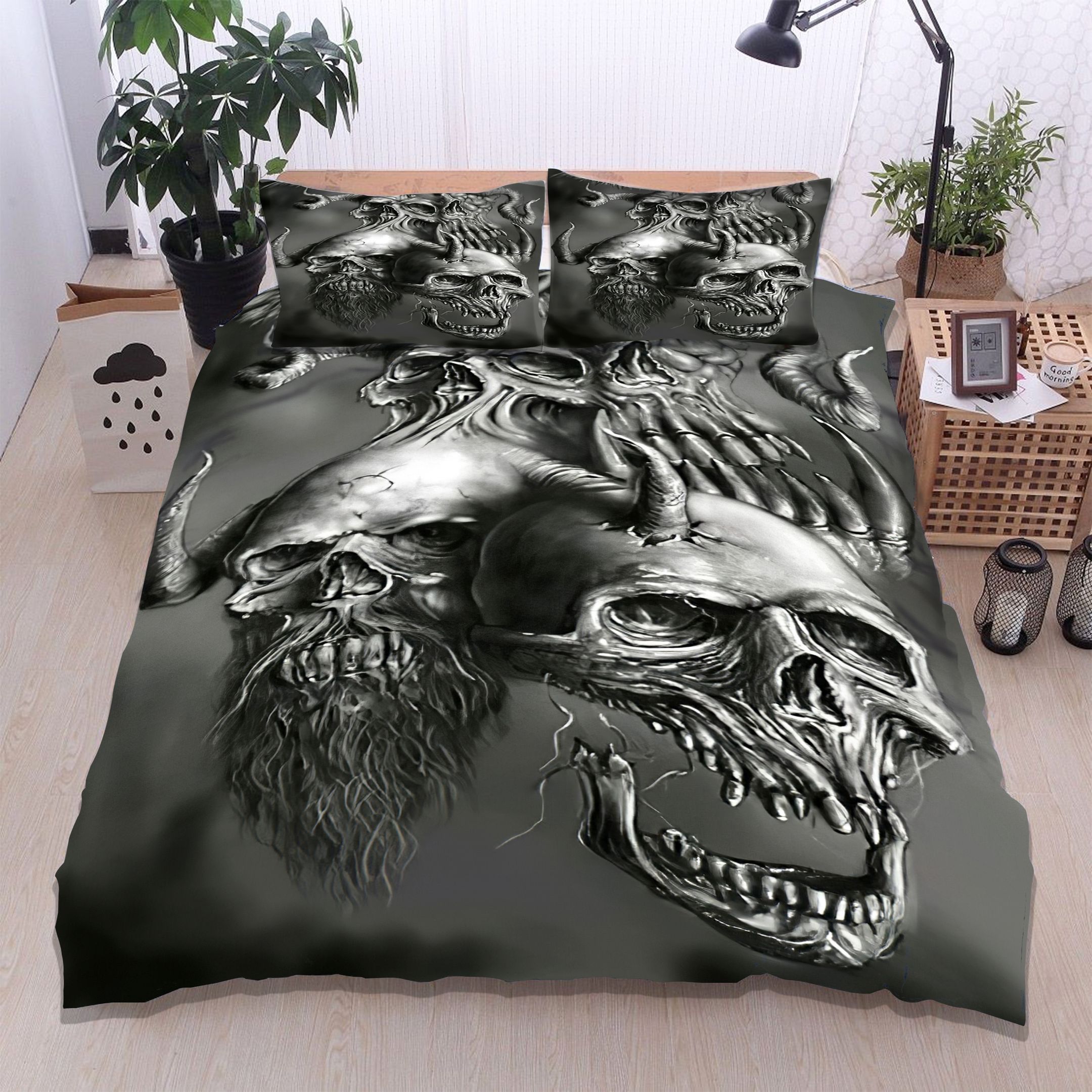 Skull Gothich Bedding Set