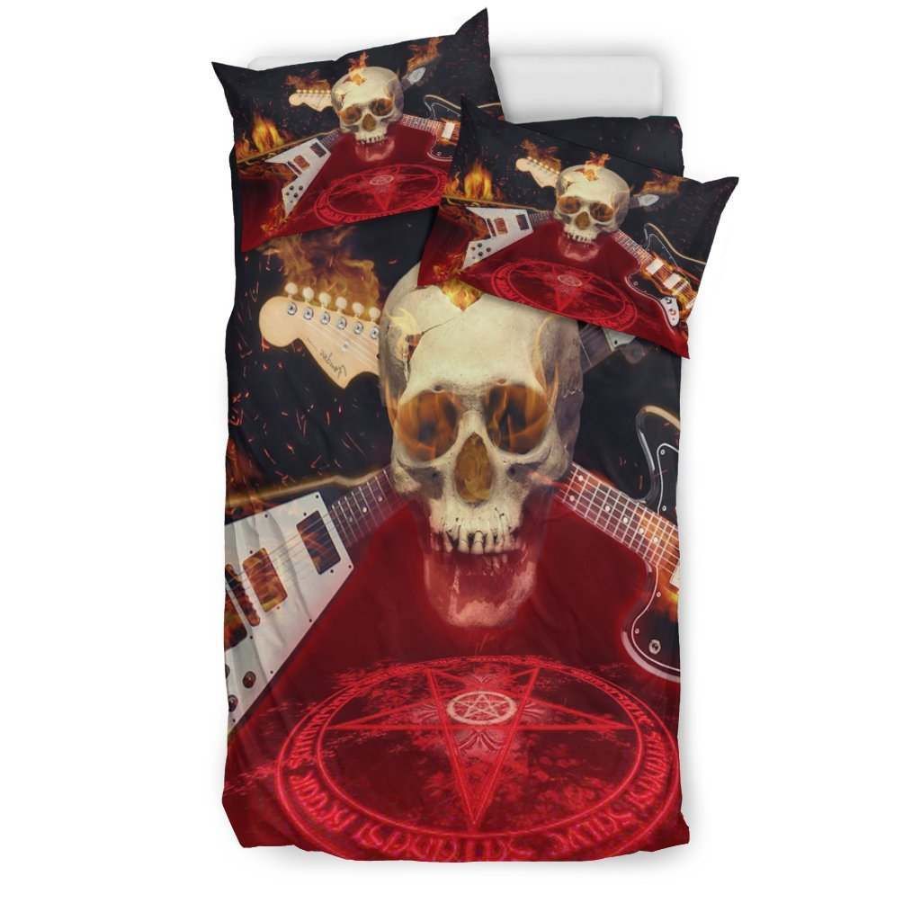 Skull Guitar Bedding Set