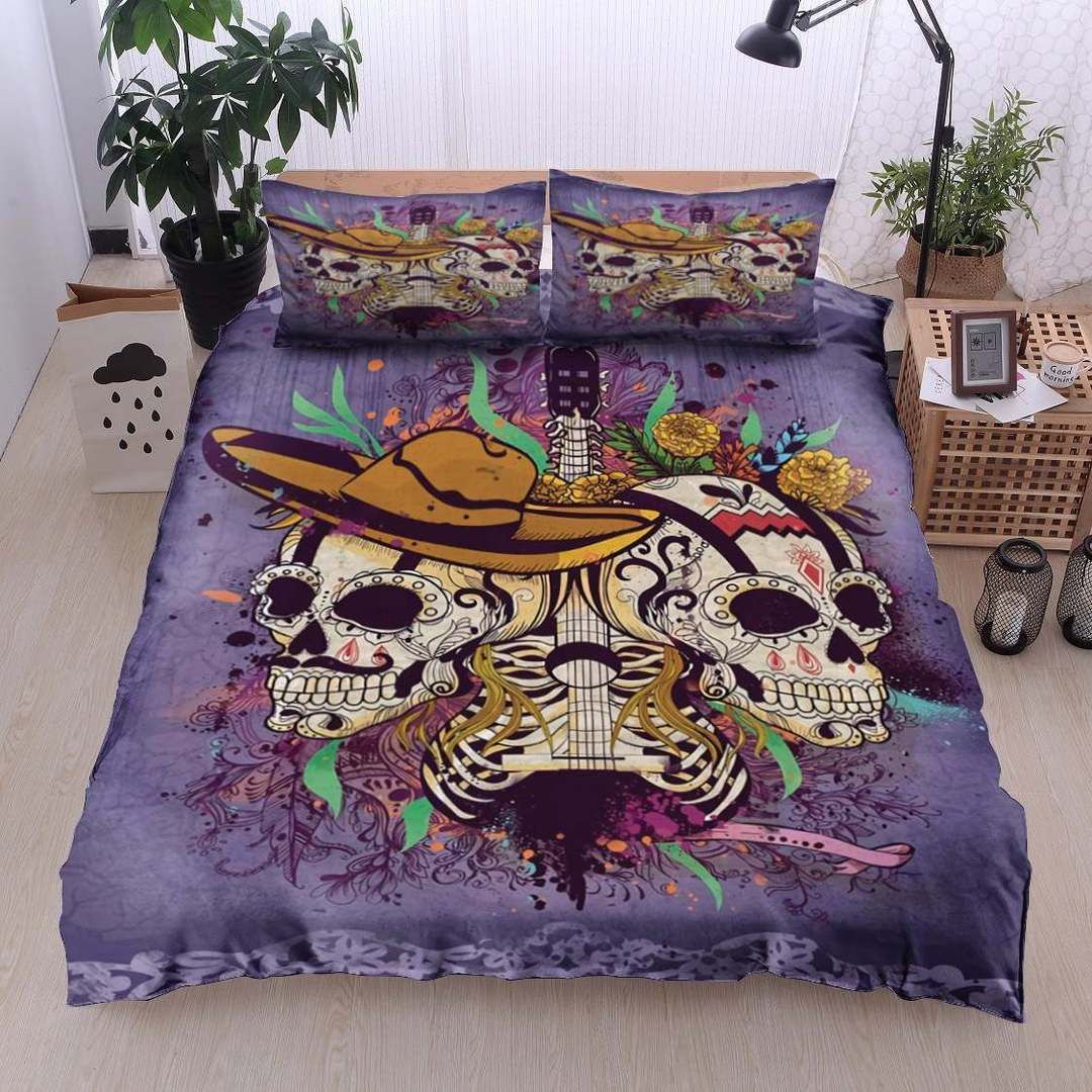 Skull Guitar Bedding Set