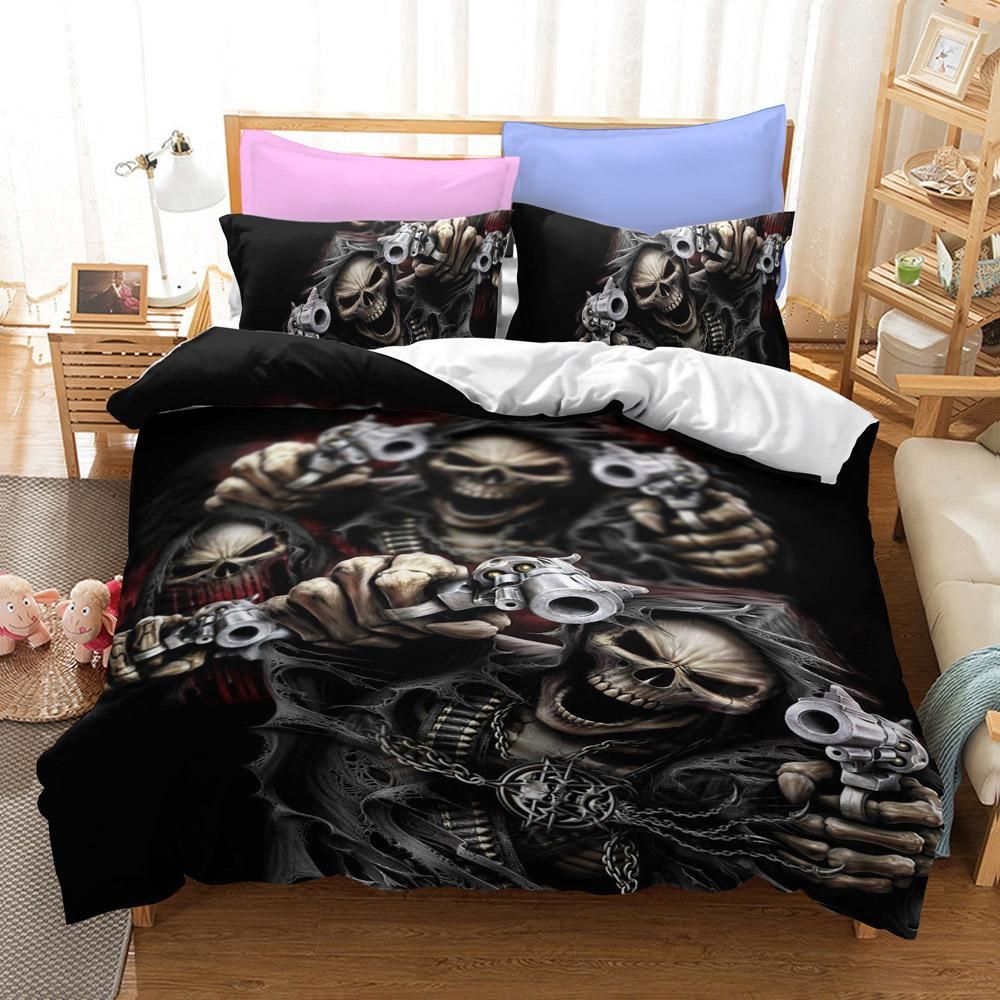 Skull Gun Rider Ultra Soft Bedding Set