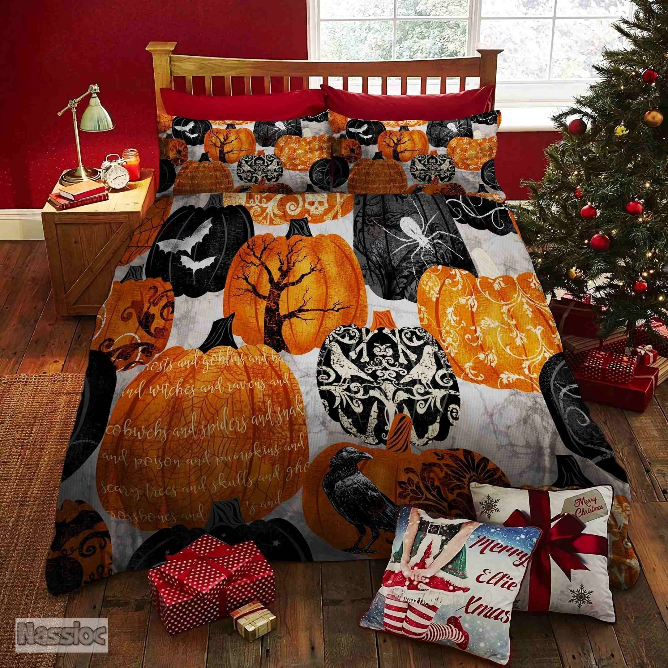 Skull Halloween Printed Bedding Set