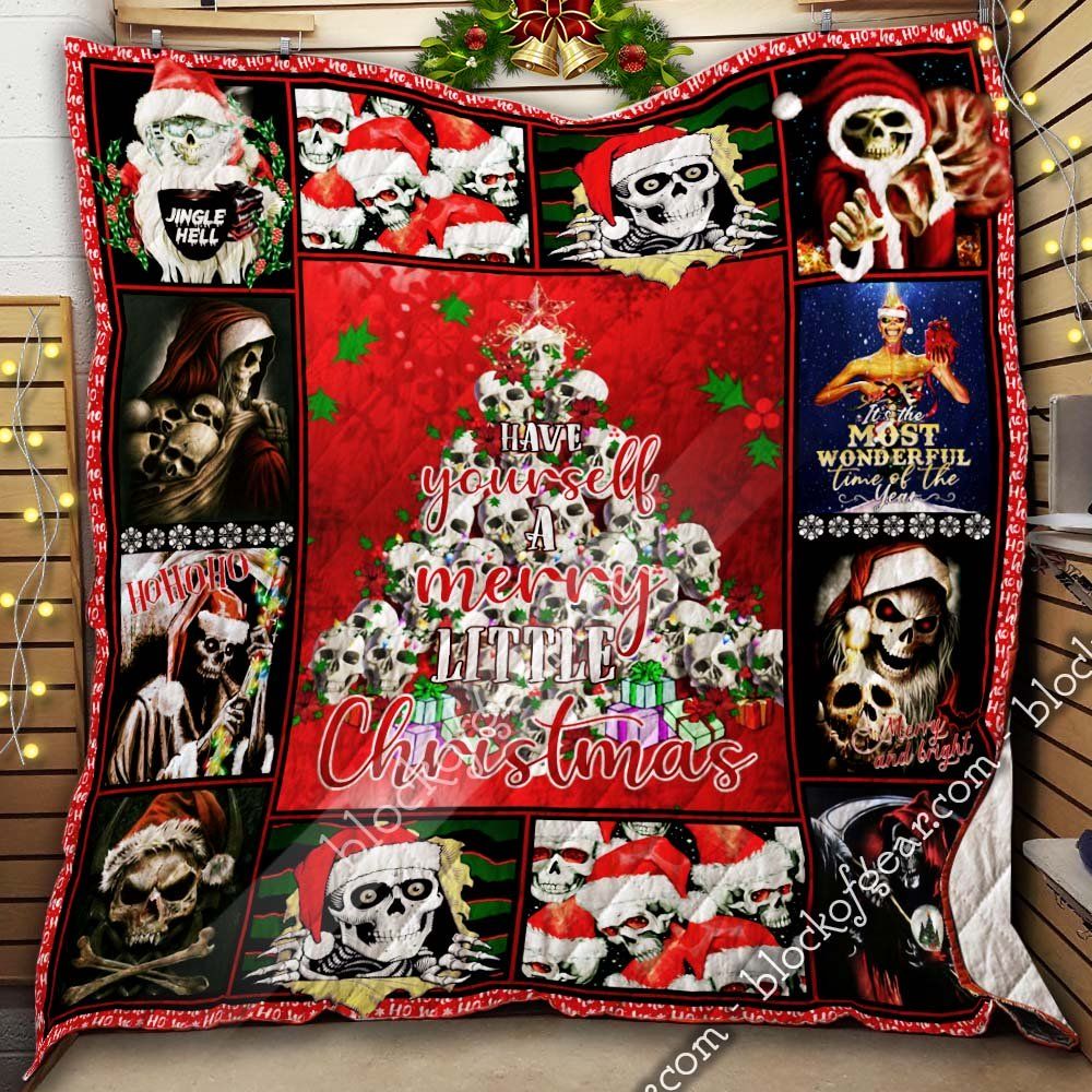Skull Ho Ho Ho Quilt Blanket Dhc03011458Dd