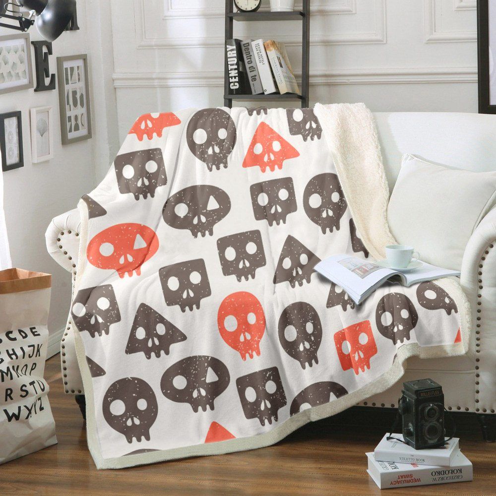 Skull Sherpa Fleece