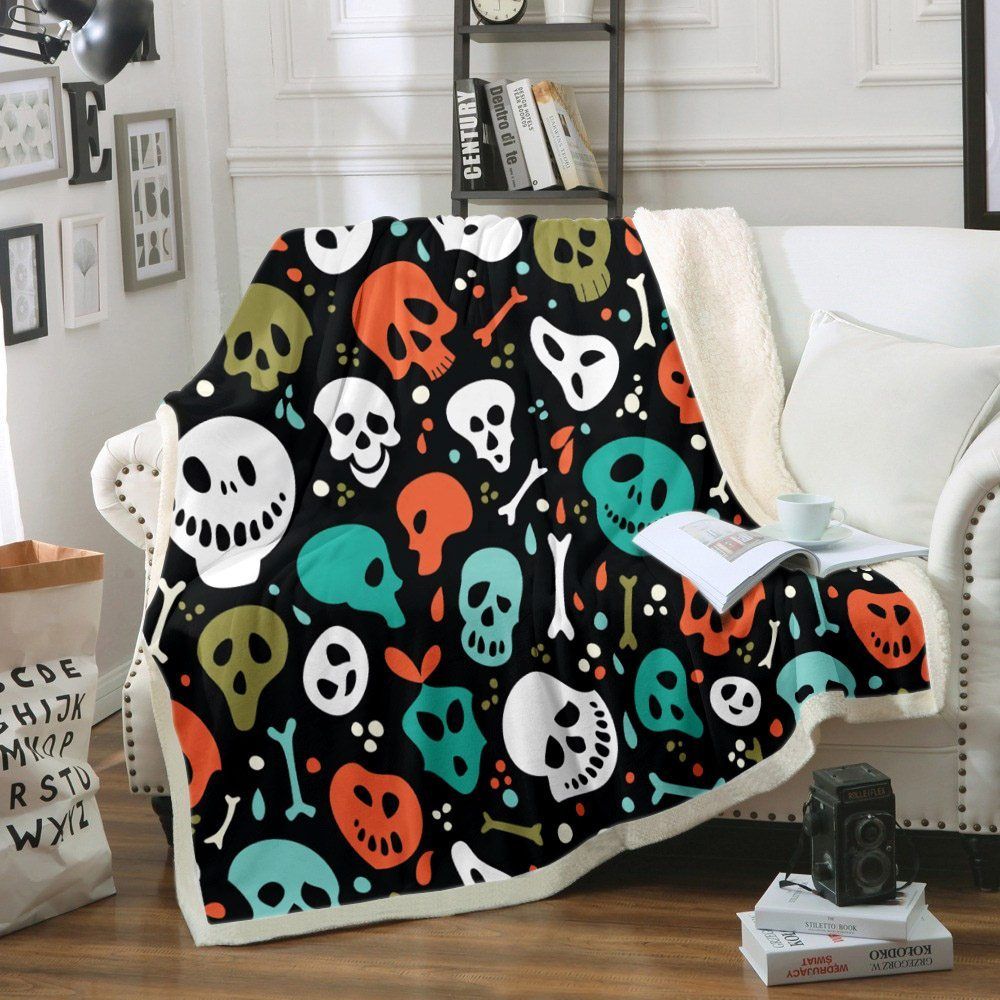 Skull Sherpa Fleece