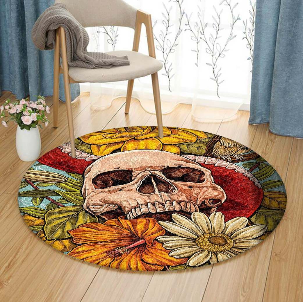Skull Round Carpet