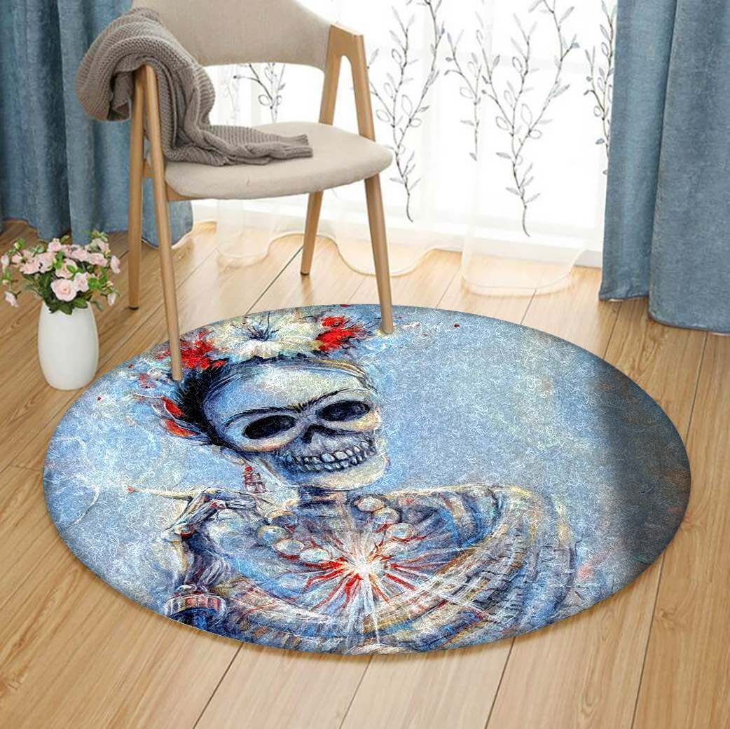 Skull Round Carpet