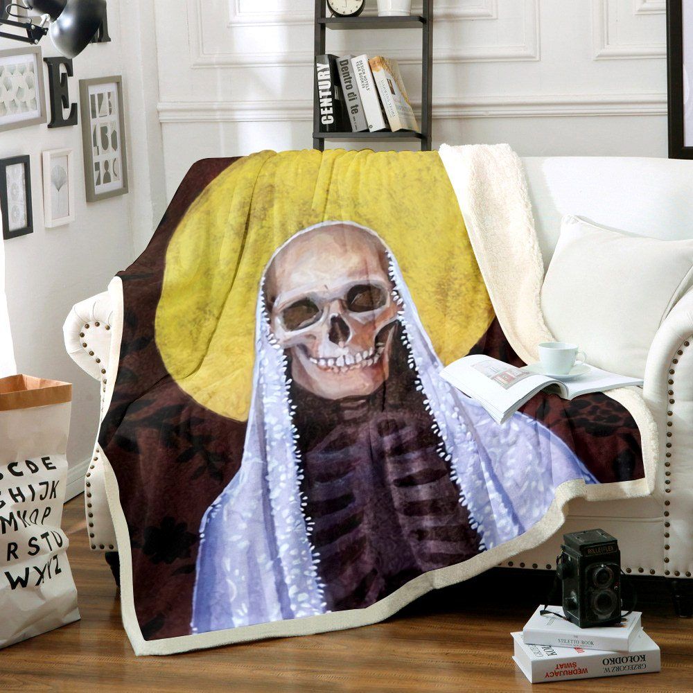 Skull Sherpa Fleece Blanket