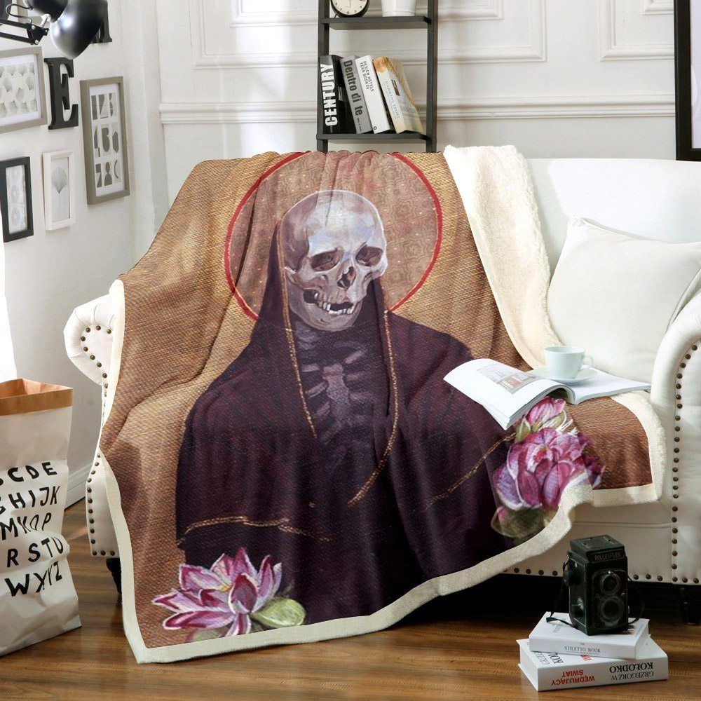 Skull Sherpa Fleece Blanket