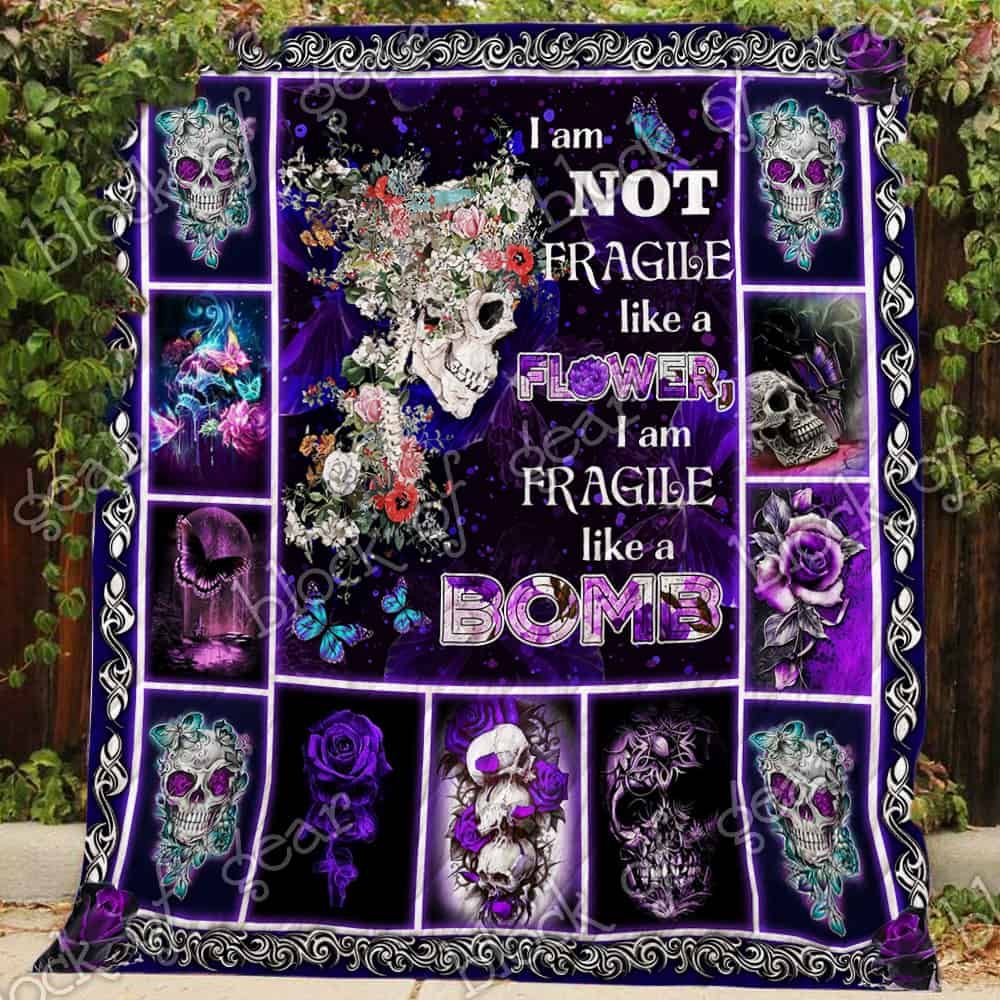 Skull Im Not Fragible Quilt Blanket DHC31121418TD