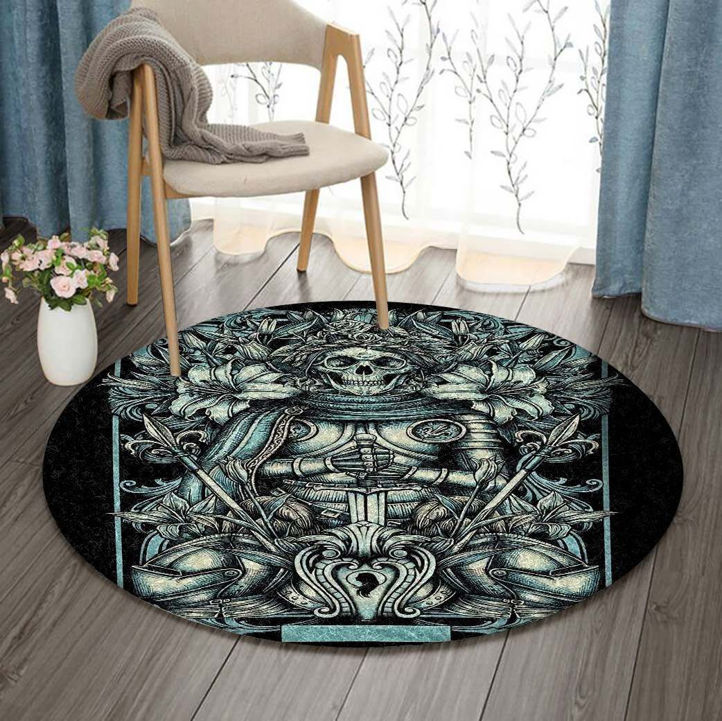 Skull Knight Round Carpet