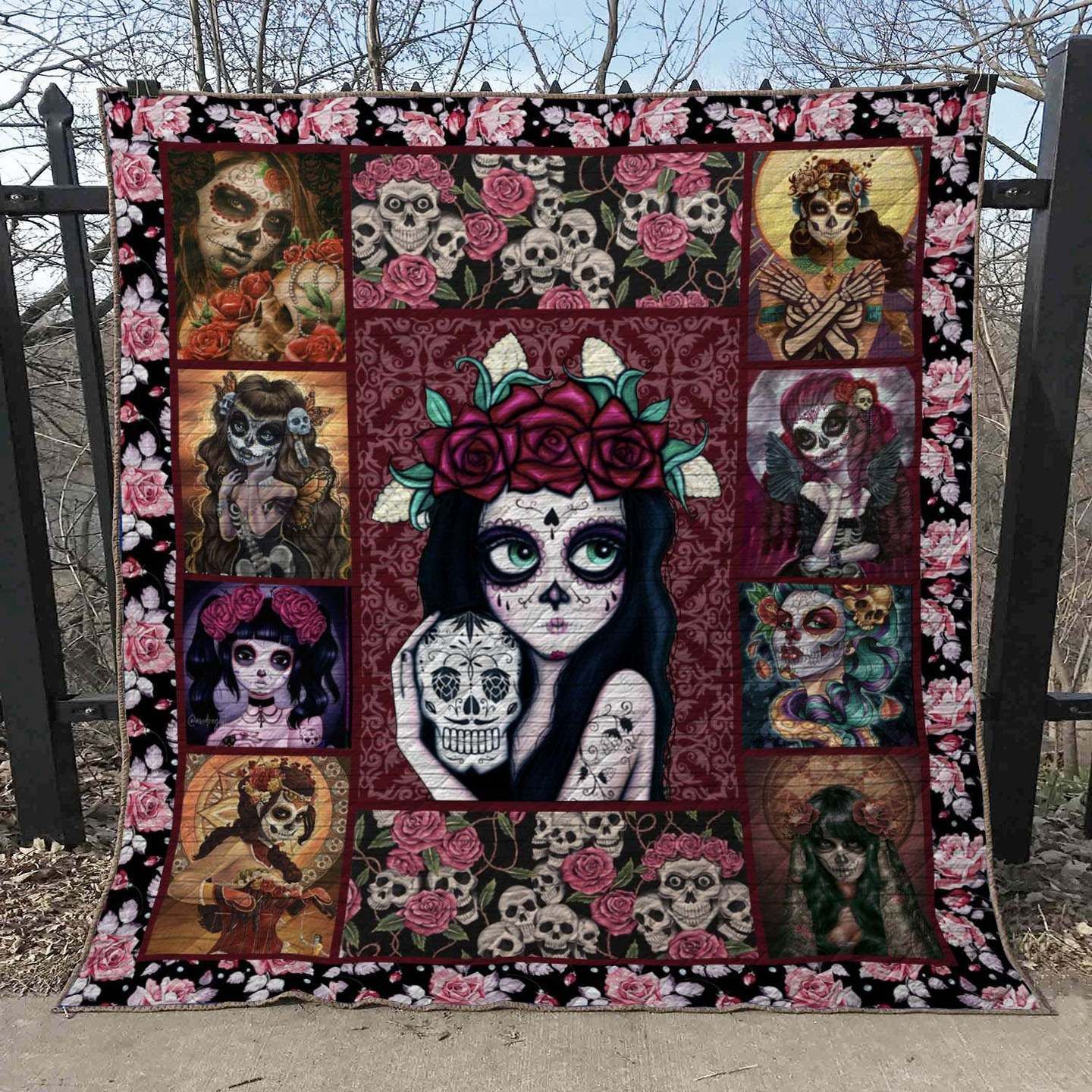 Skull LI030803B TBG Quilt Blanket