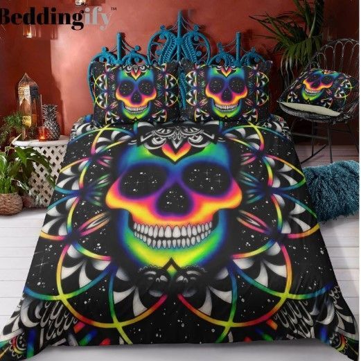 Skull Mandala Bedding Set