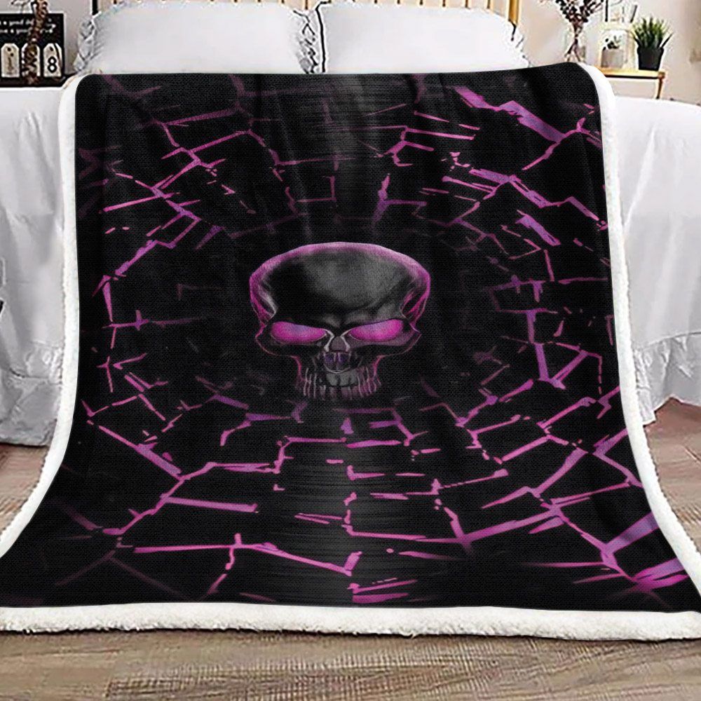 Skull Sherpa Fleece Blanket