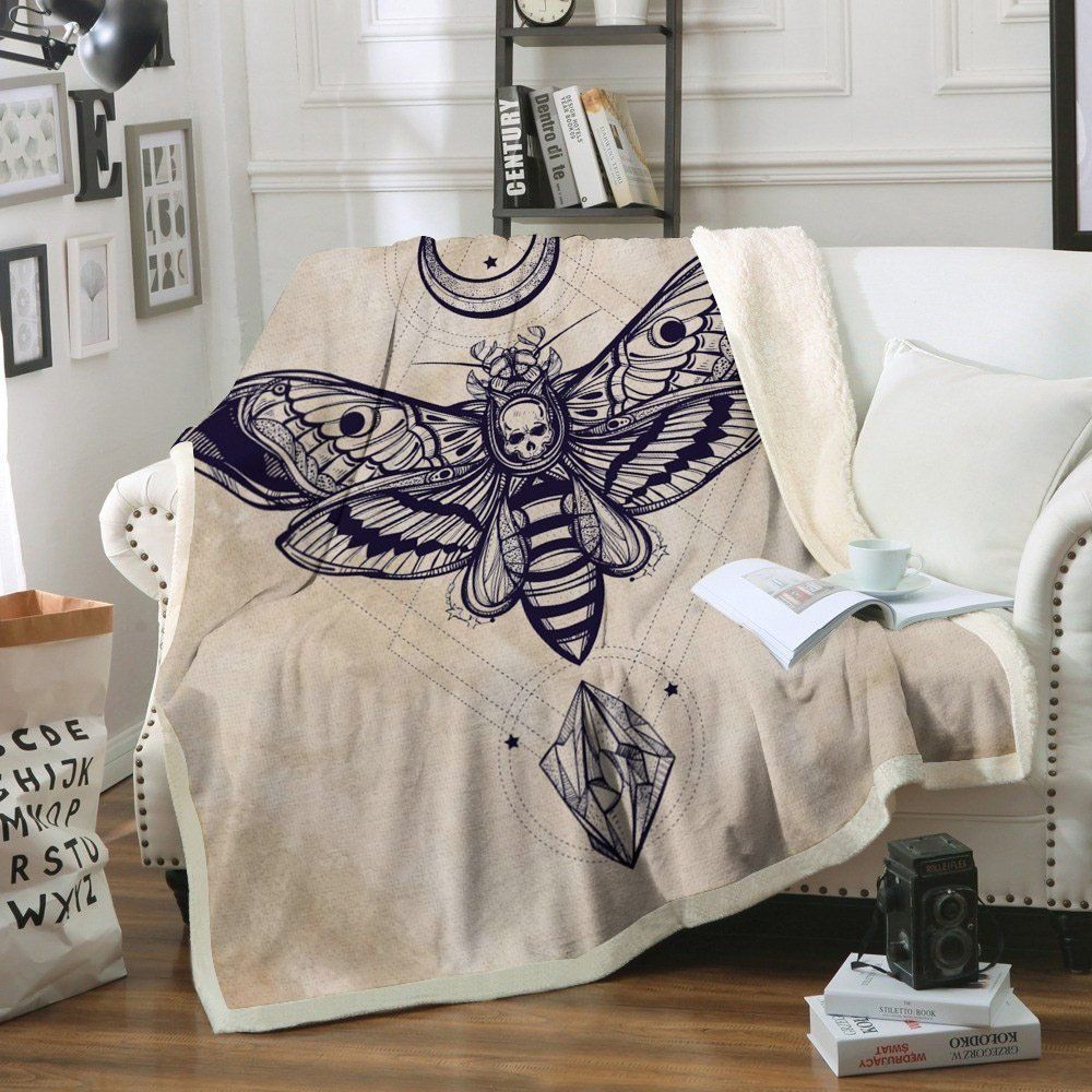 Skull Moth Sherpa Fleece