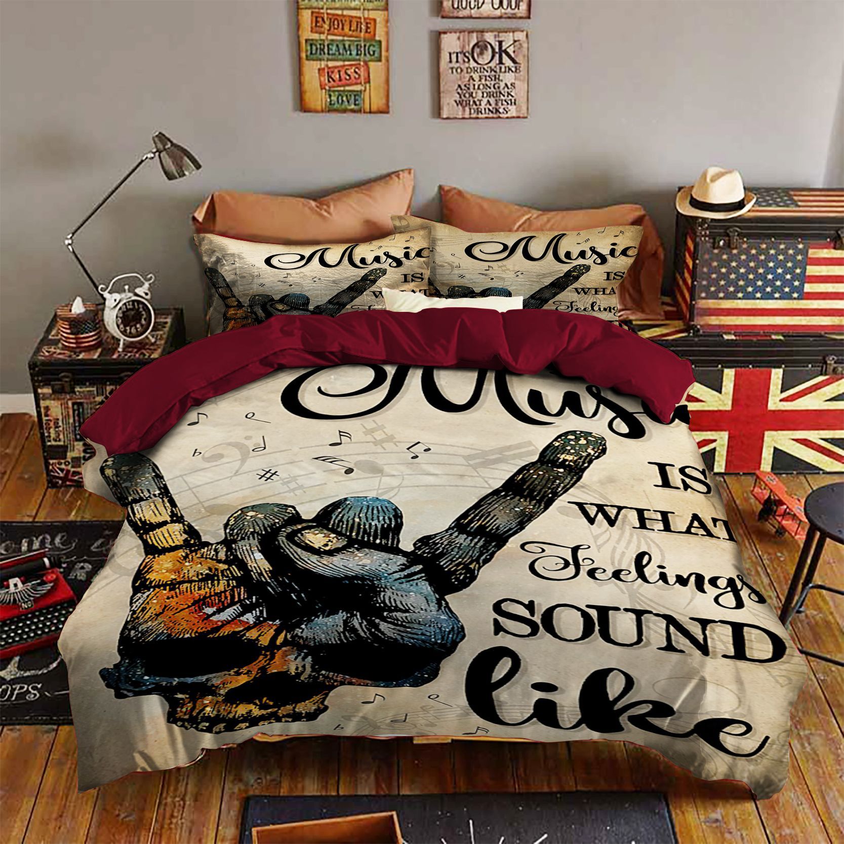 Skull Music  Bedding Set