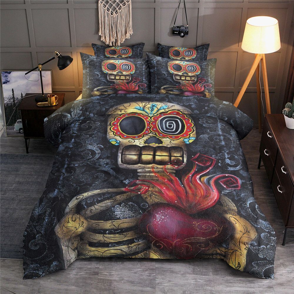 Skull My Sacred Heart Bedding Set