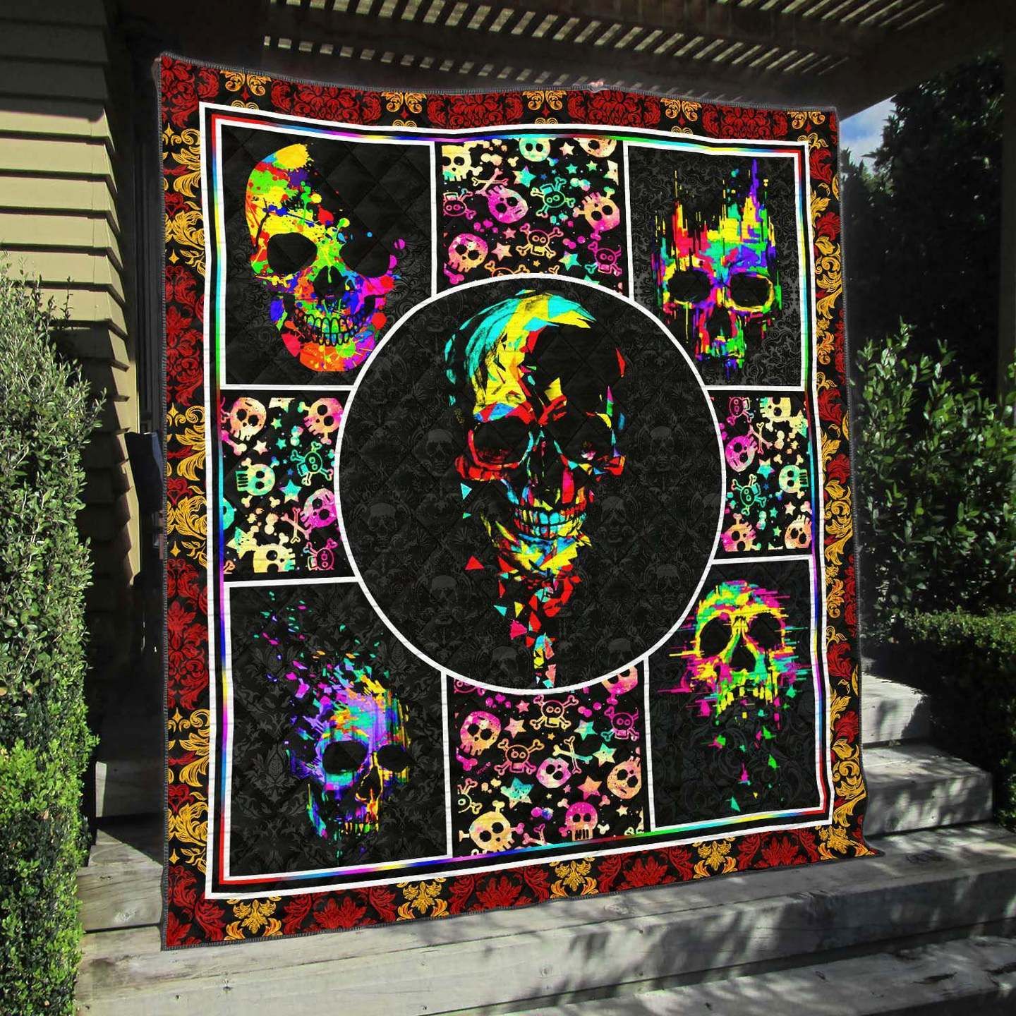 Skull NA010803C TBG Quilt Blanket