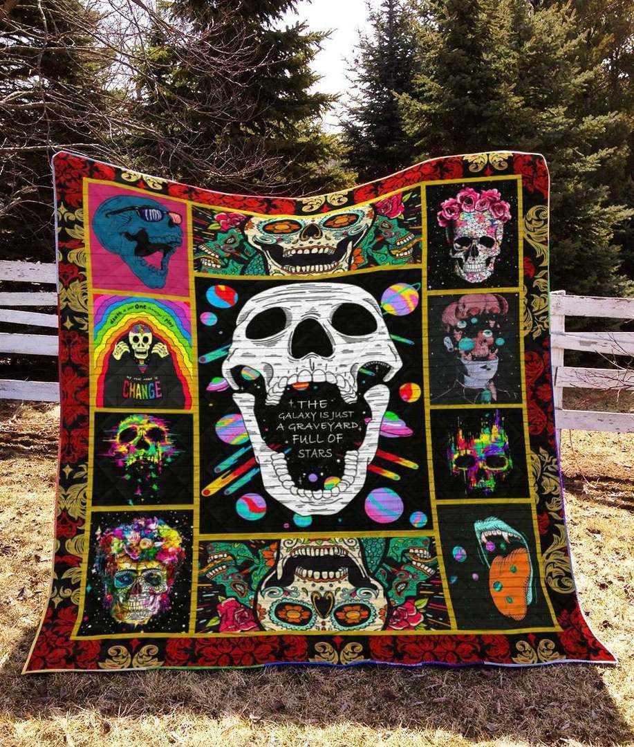 Skull NA020801C TBG Quilt Blanket