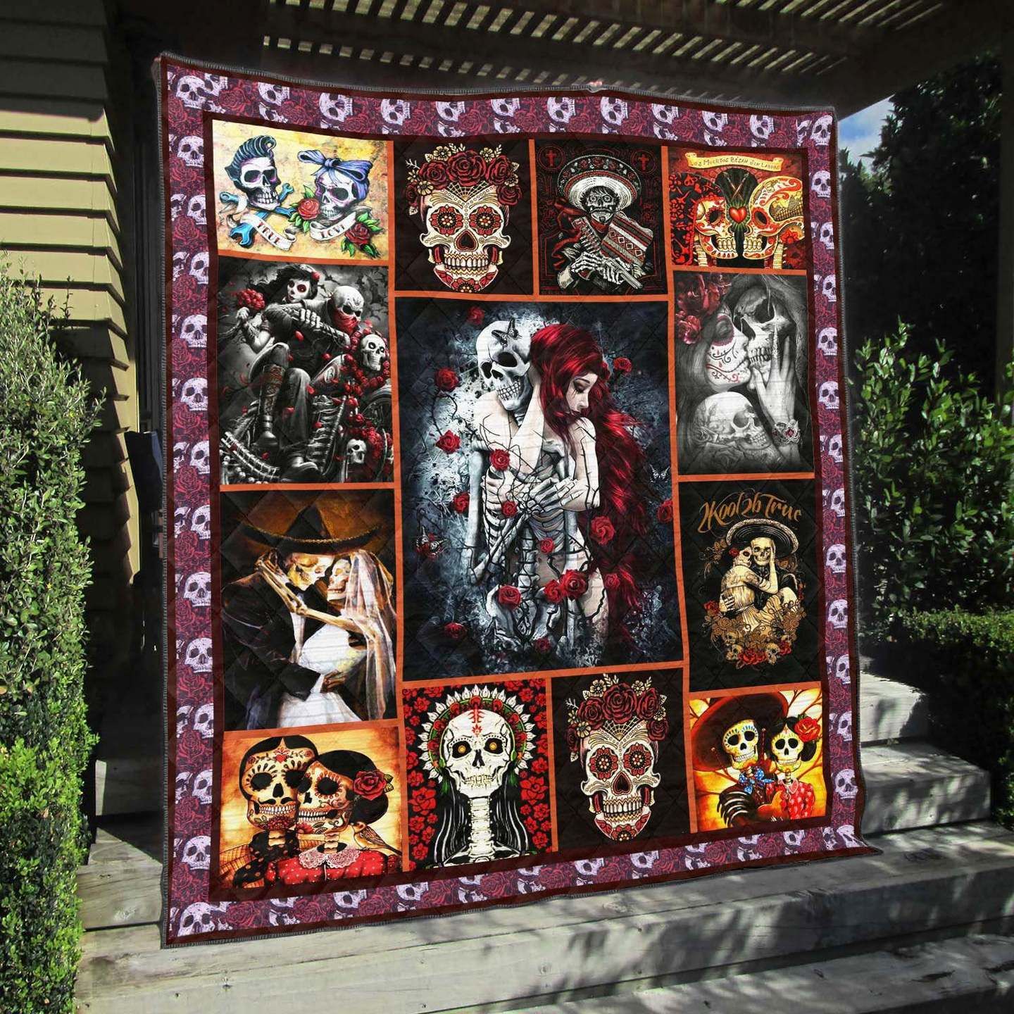 Skull NA100702B TBG Quilt Blanket