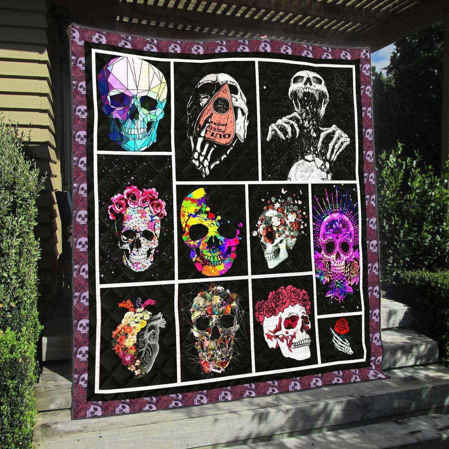 Skull NA100703B TBG Quilt Blanket