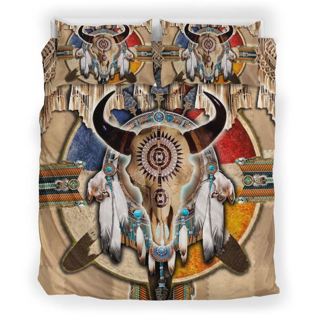Skull Native American Bedding Set