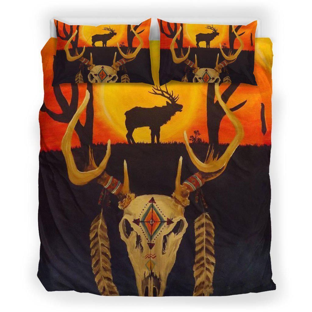 Skull Native American Bedding Set