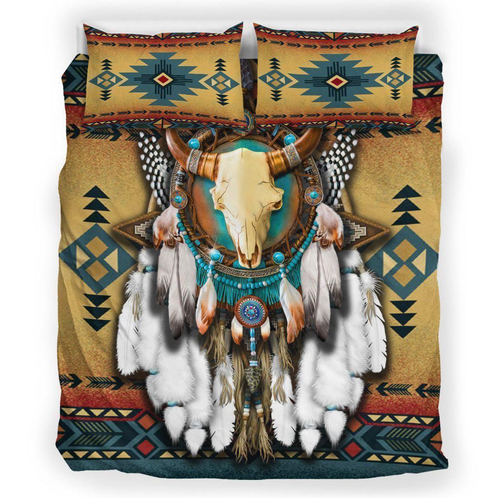 Skull Native American Bedding Set