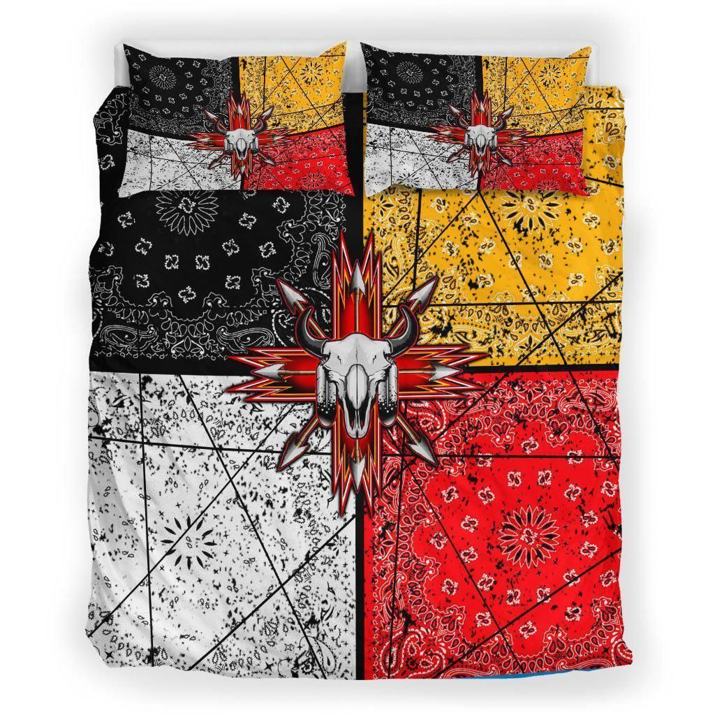 Skull Native American Bedding Set