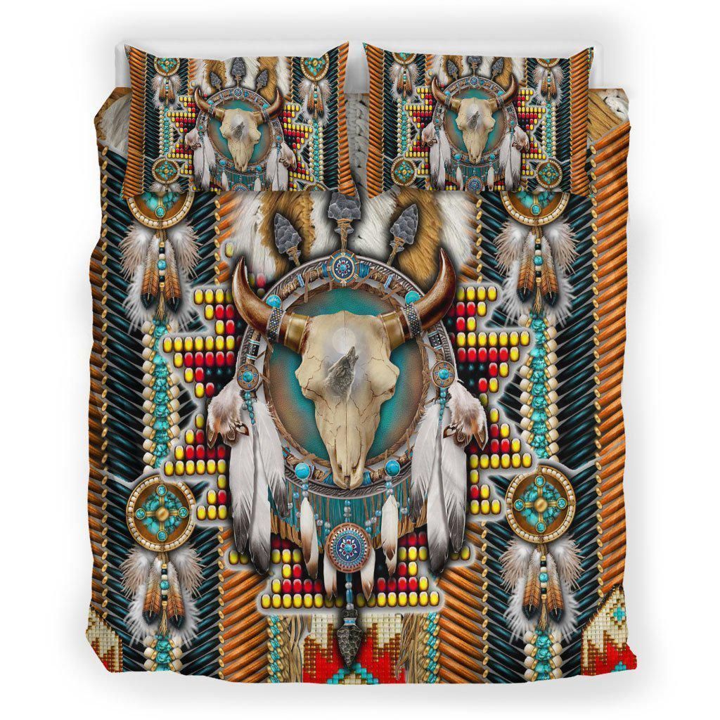 Skull Native American Bedding Set