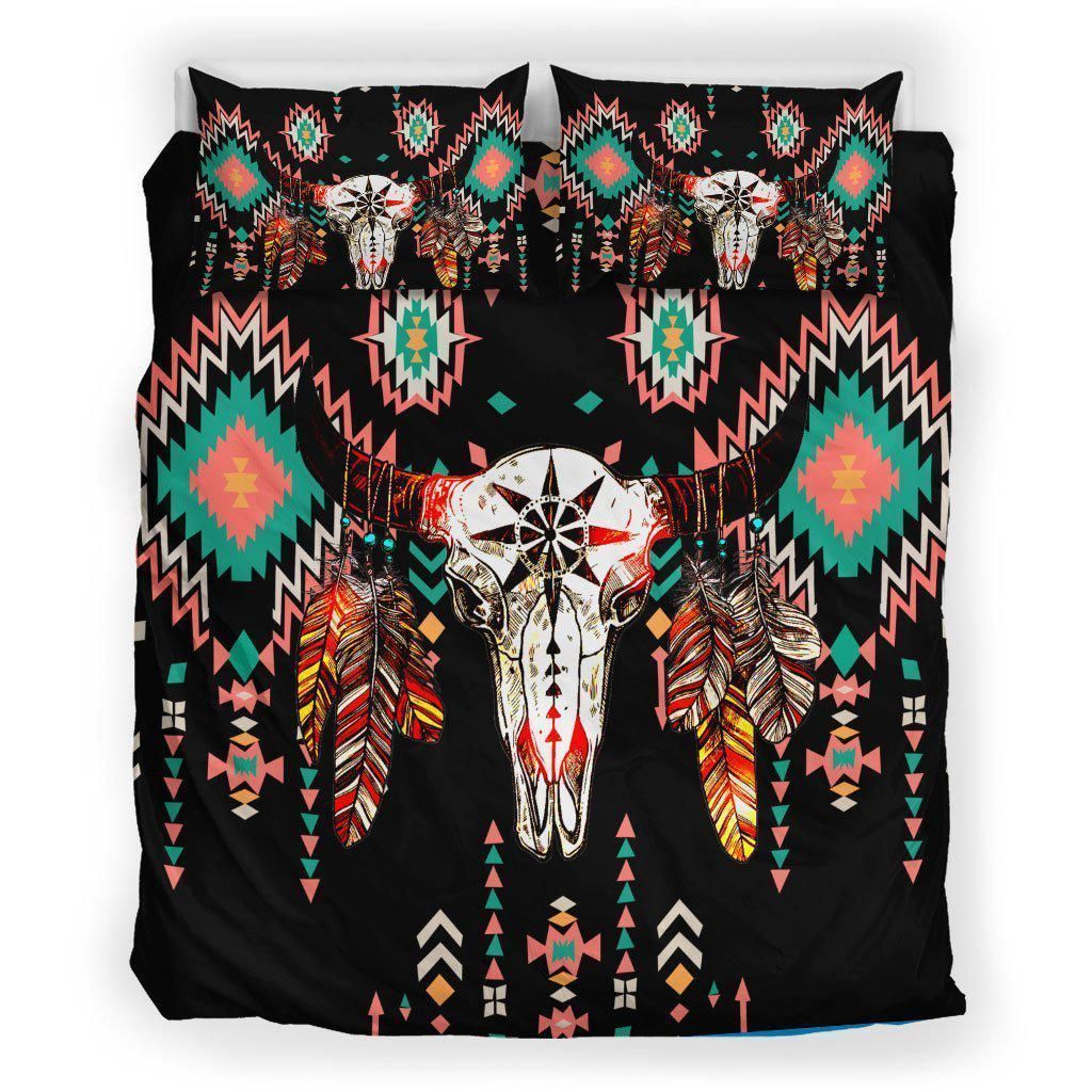 Skull Native American Bedding Set