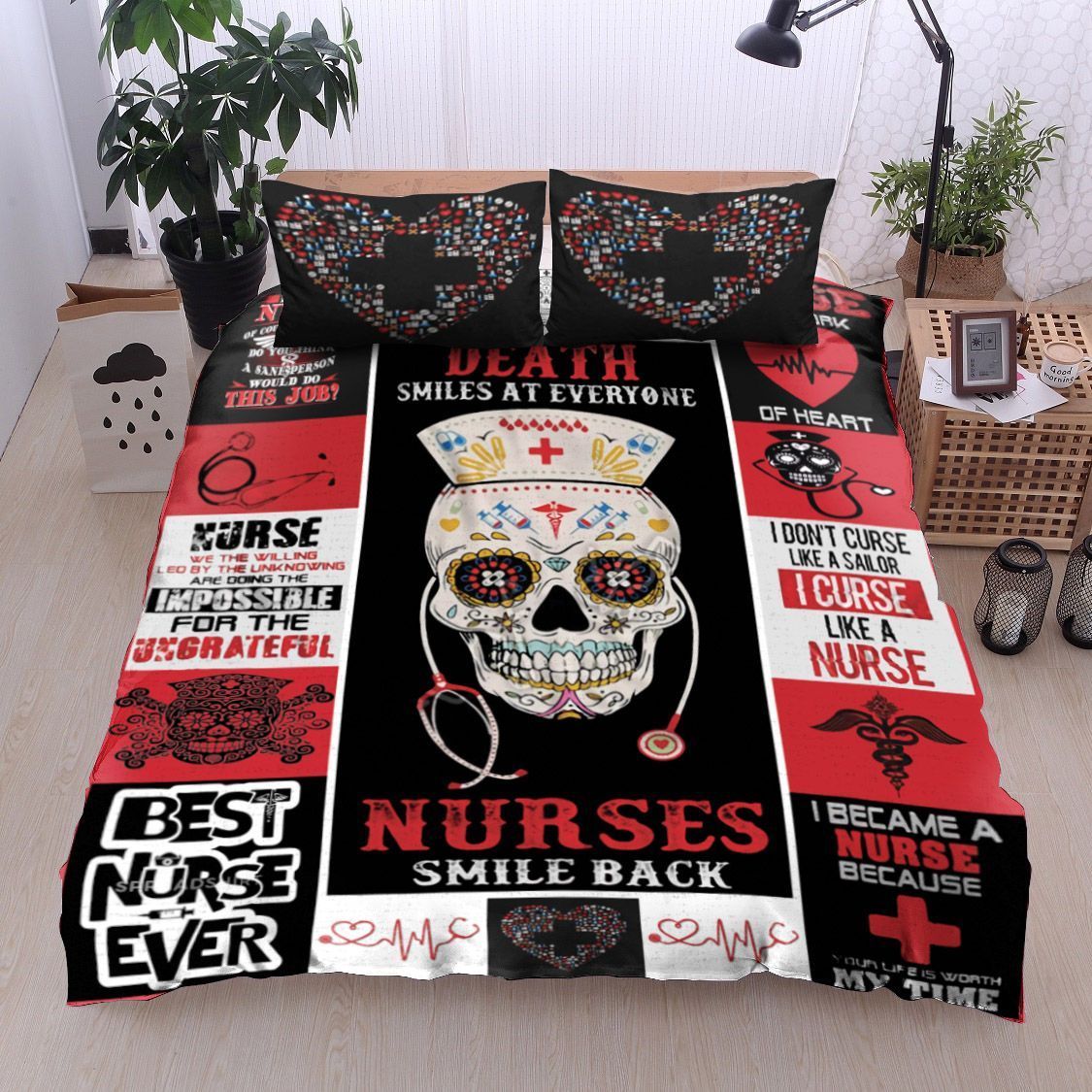 Skull Nurse Bedding Set