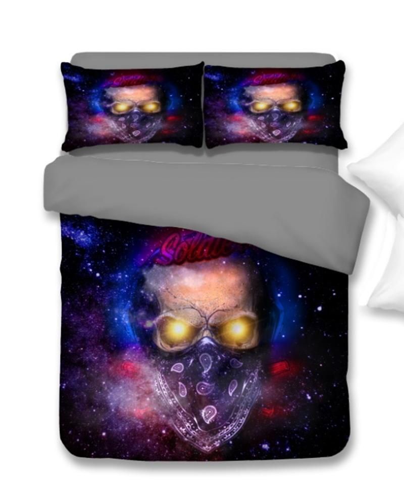 Skull Paisley Biker Bedding Set