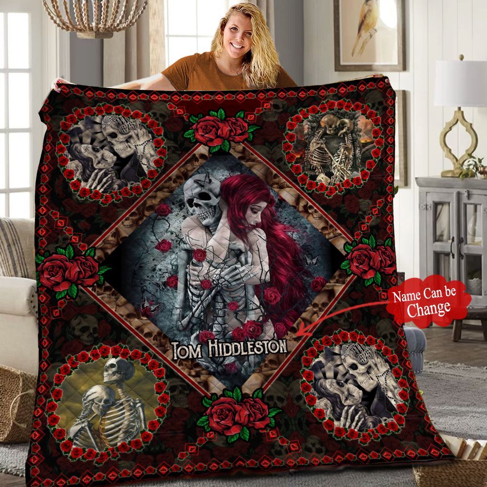 Skull Personalized Quilt Blanket HHH040612NH