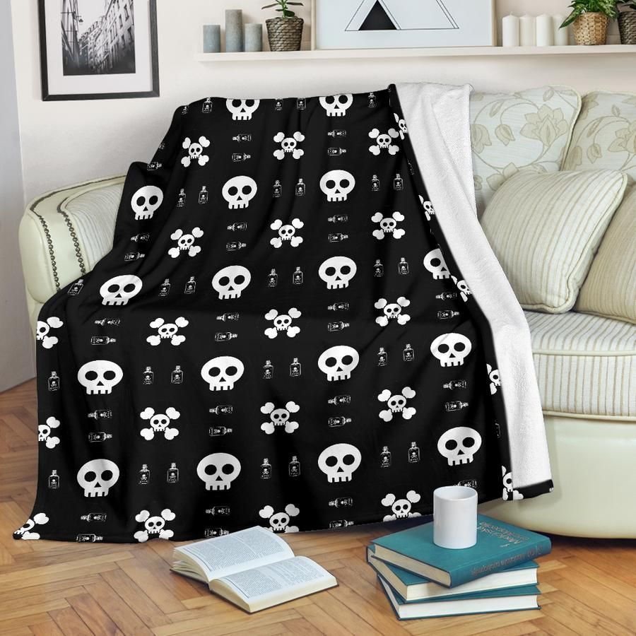 Skull Poison Sherpa Fleece Blanket