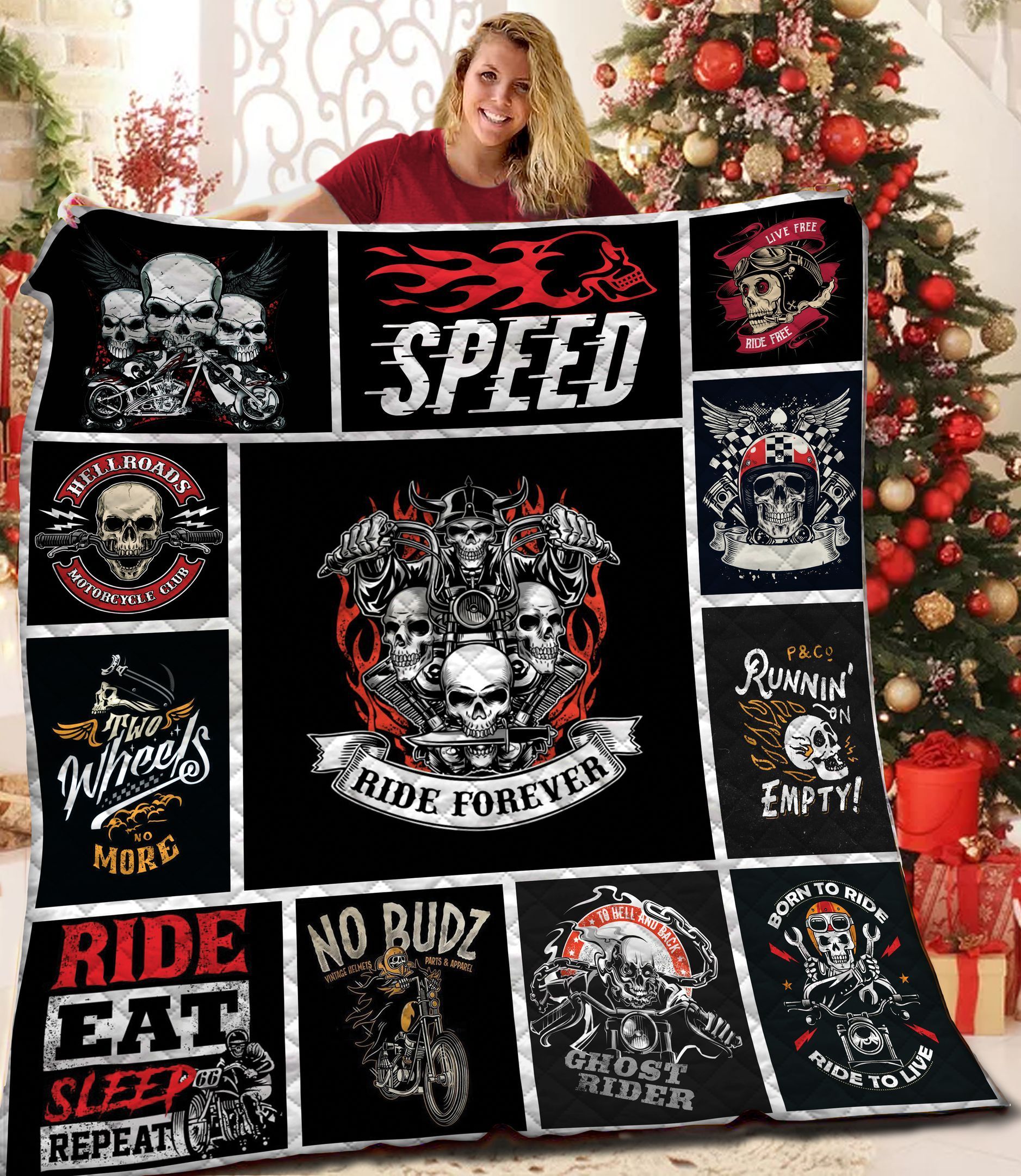 Skull Quilt Blanket BBB020119MH