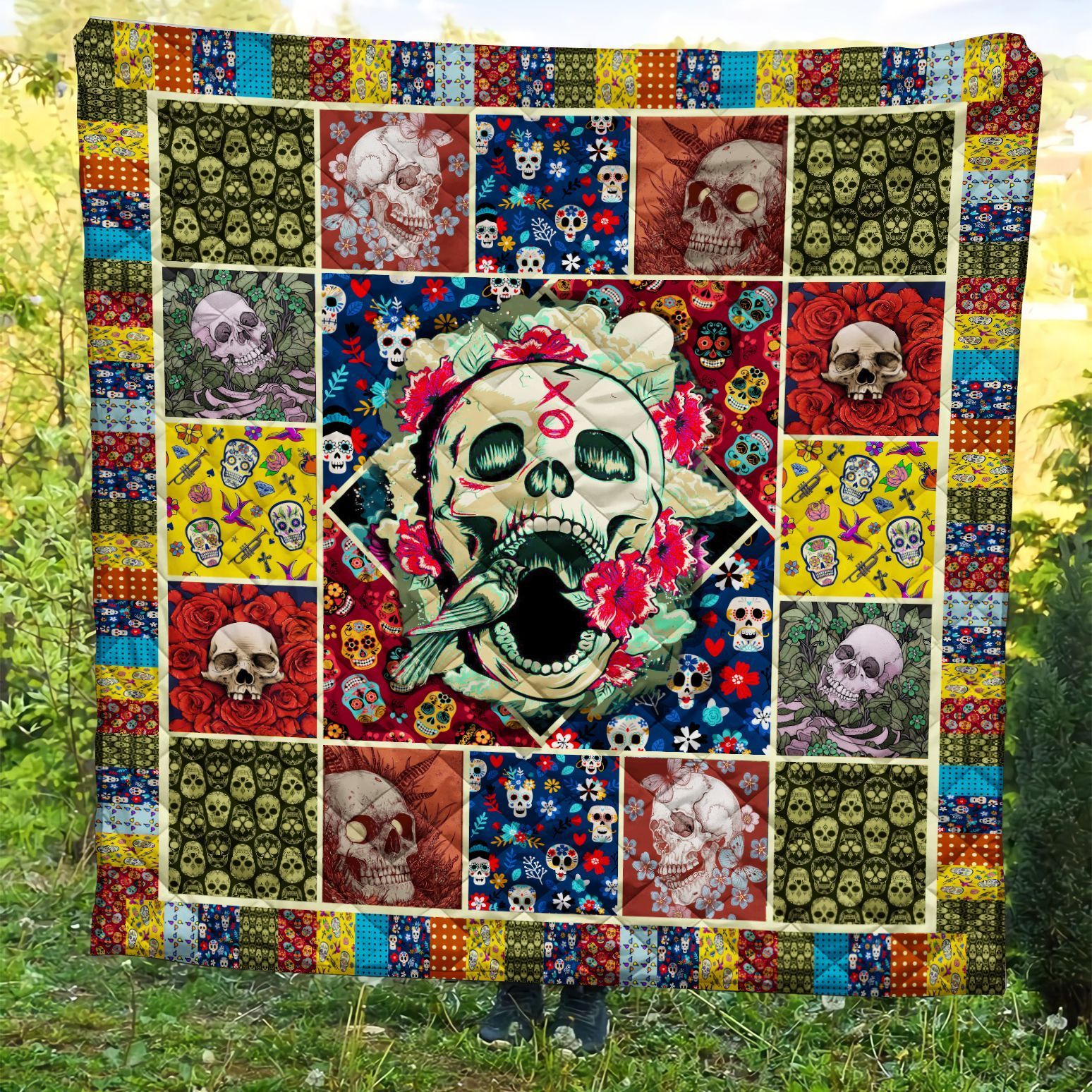 Skull Quilt Blanket BBB070509MH