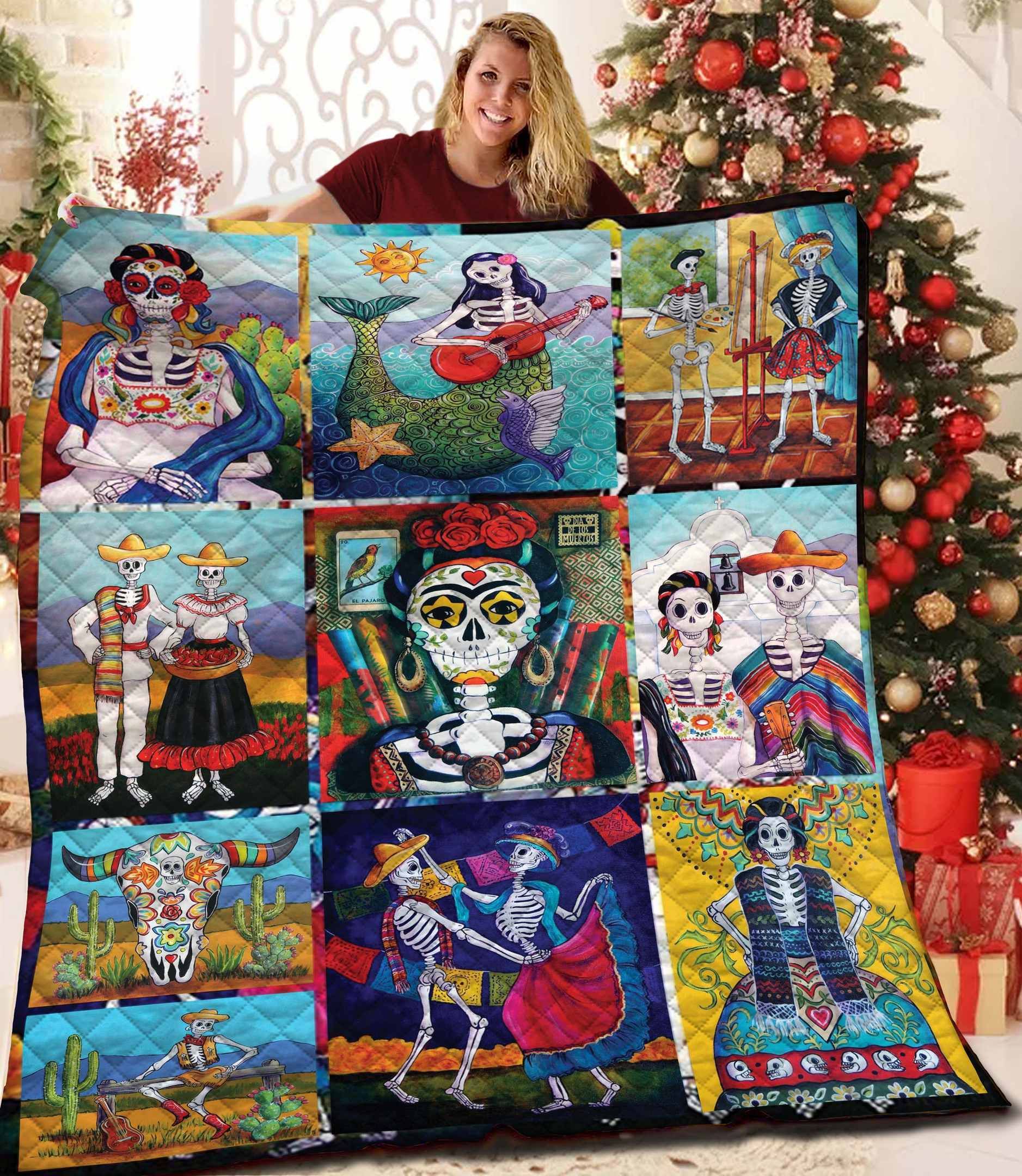 Skull Quilt Blanket BBB081127SM