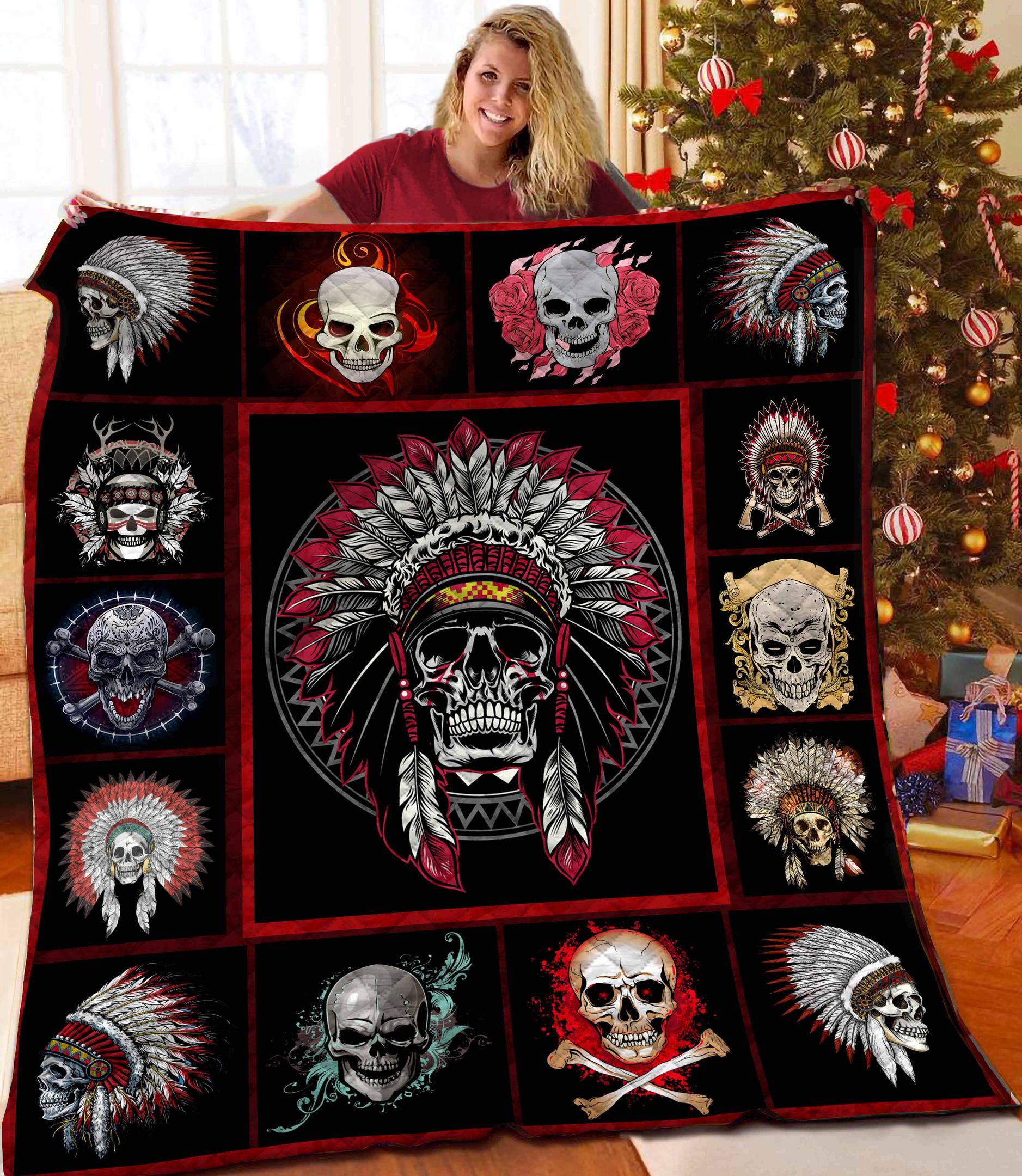 Skull Quilt Blanket BBB241008HT
