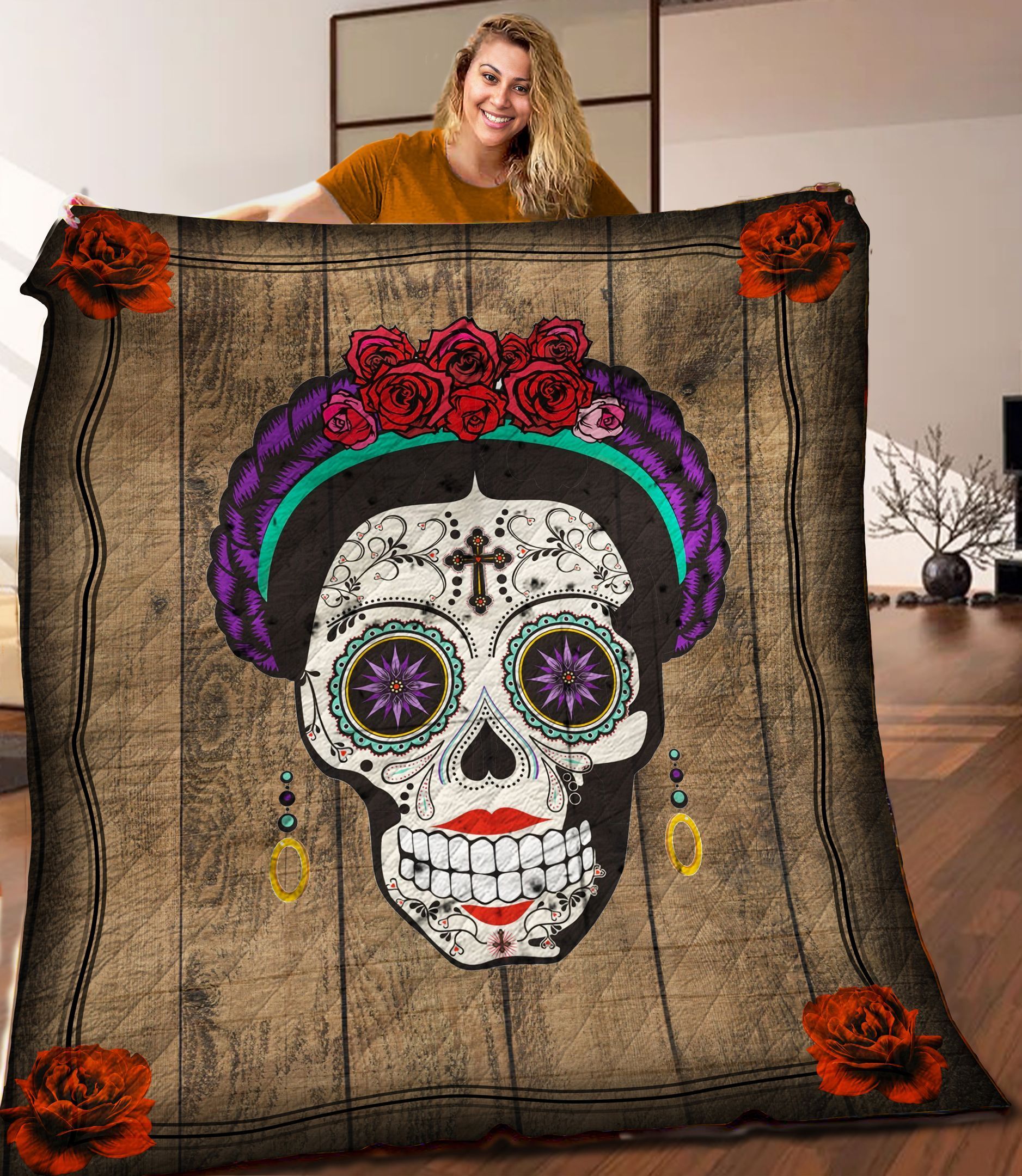 Skull Quilt Blanket C9B040542MI