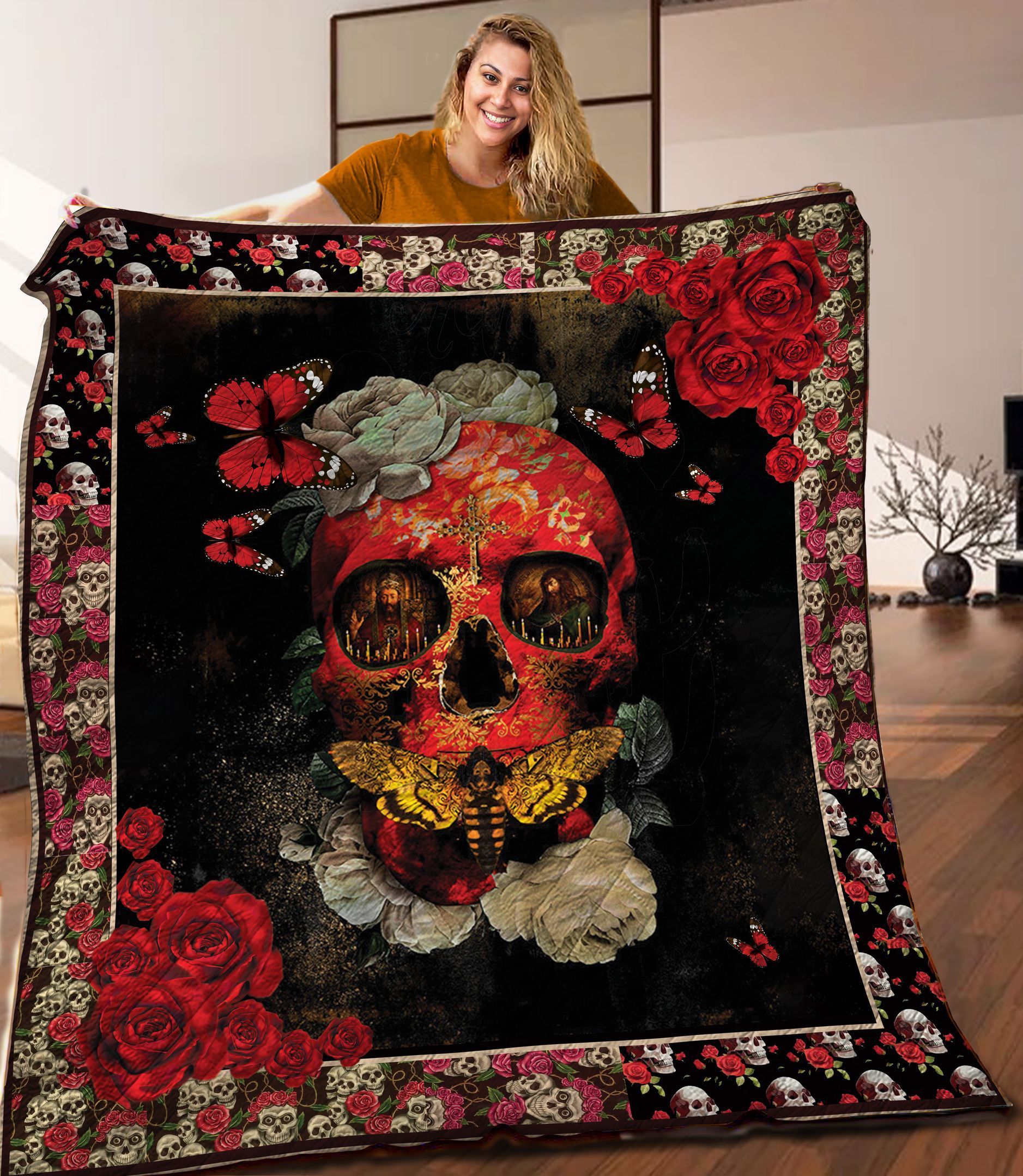 Skull Quilt Blanket C9B160337TY