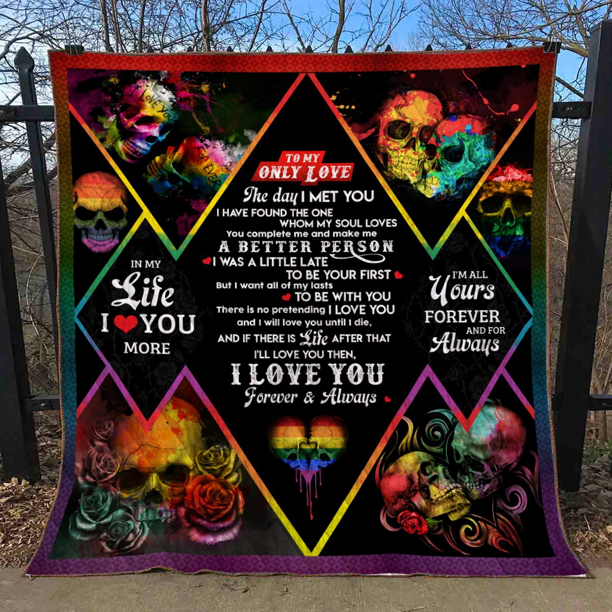 Skull Quilt Blanket DHC071226VT