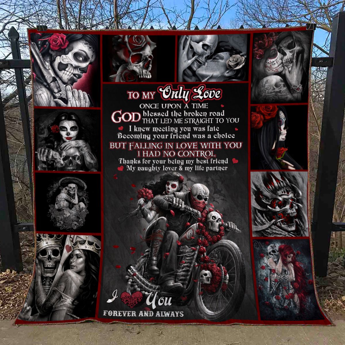 Skull Quilt Blanket DHC071228VT