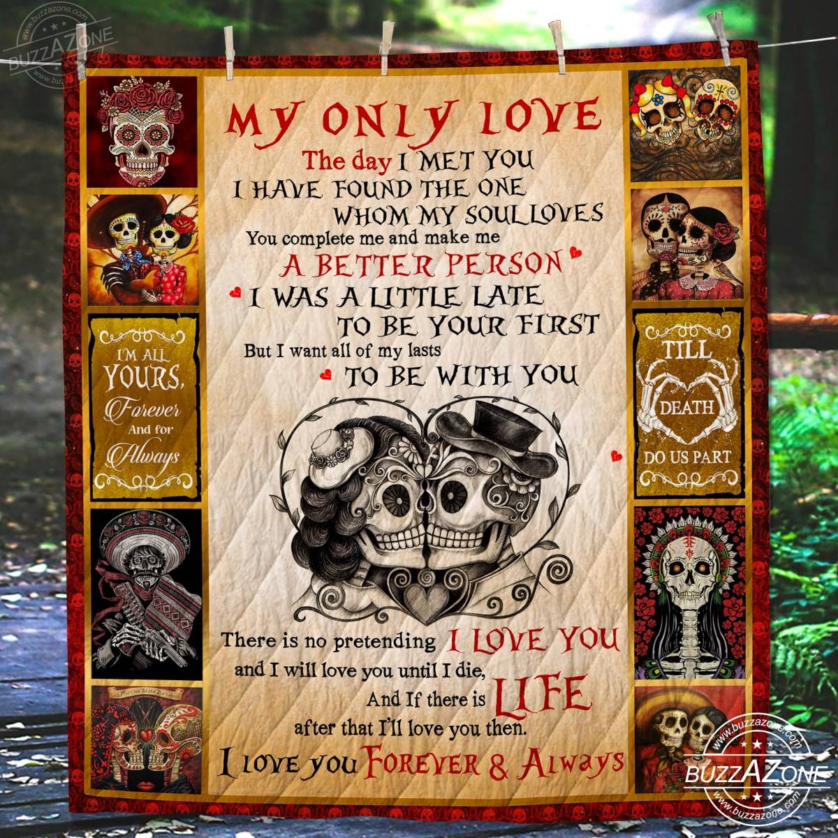 Skull Quilt Blanket DHC071246VT