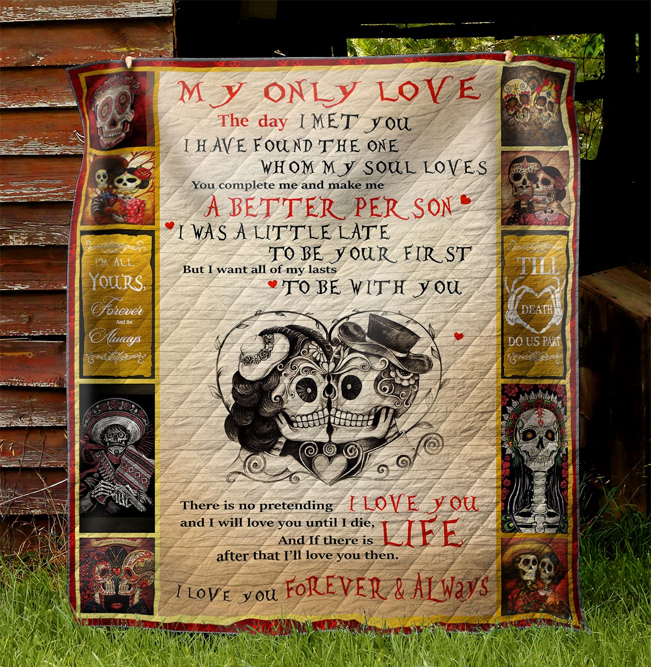 Skull Quilt Blanket HA2412002Q