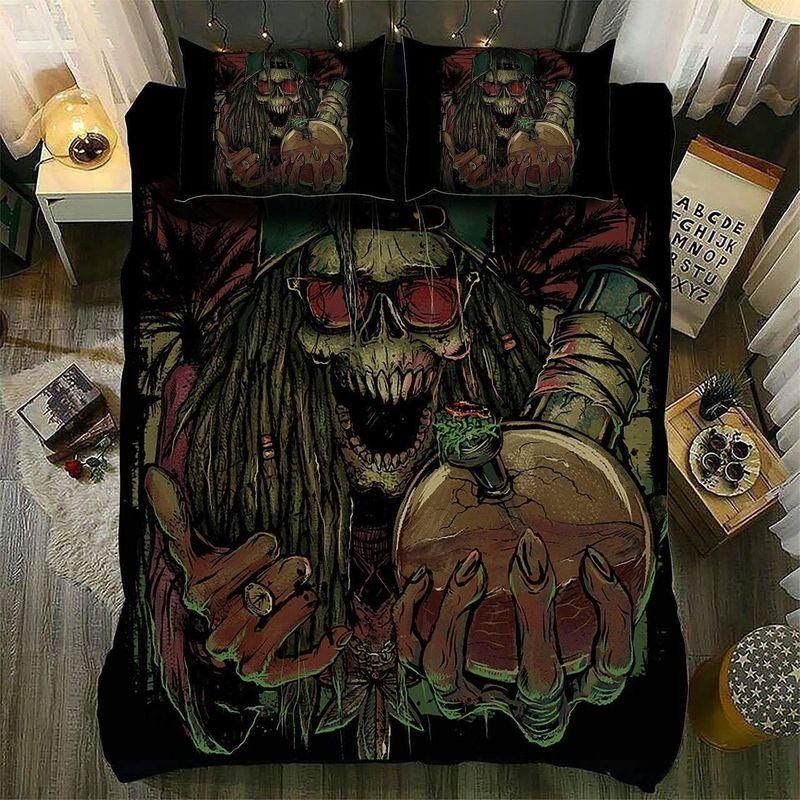 Skull Rastaman Bedding Set