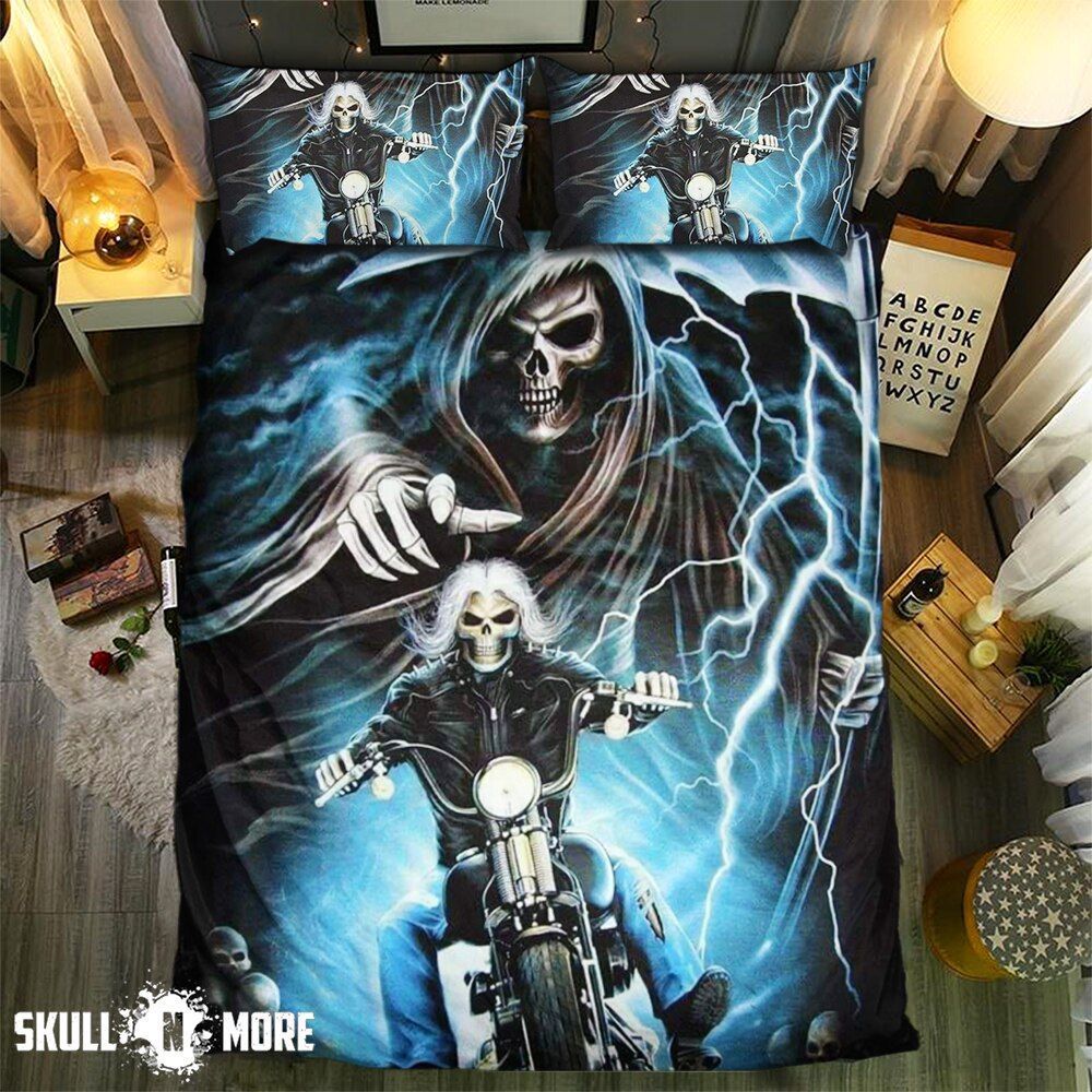 Skull Ride Or Die Bedding Set