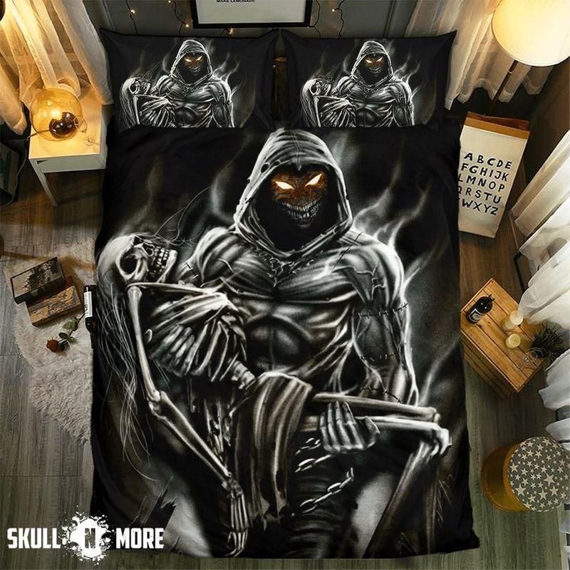 Skull Rock Black Printed Bedding Set