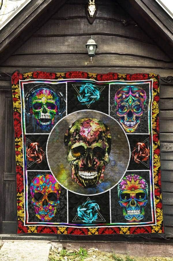 Skull Rooftop Quilt Blanket DHC3112336TD